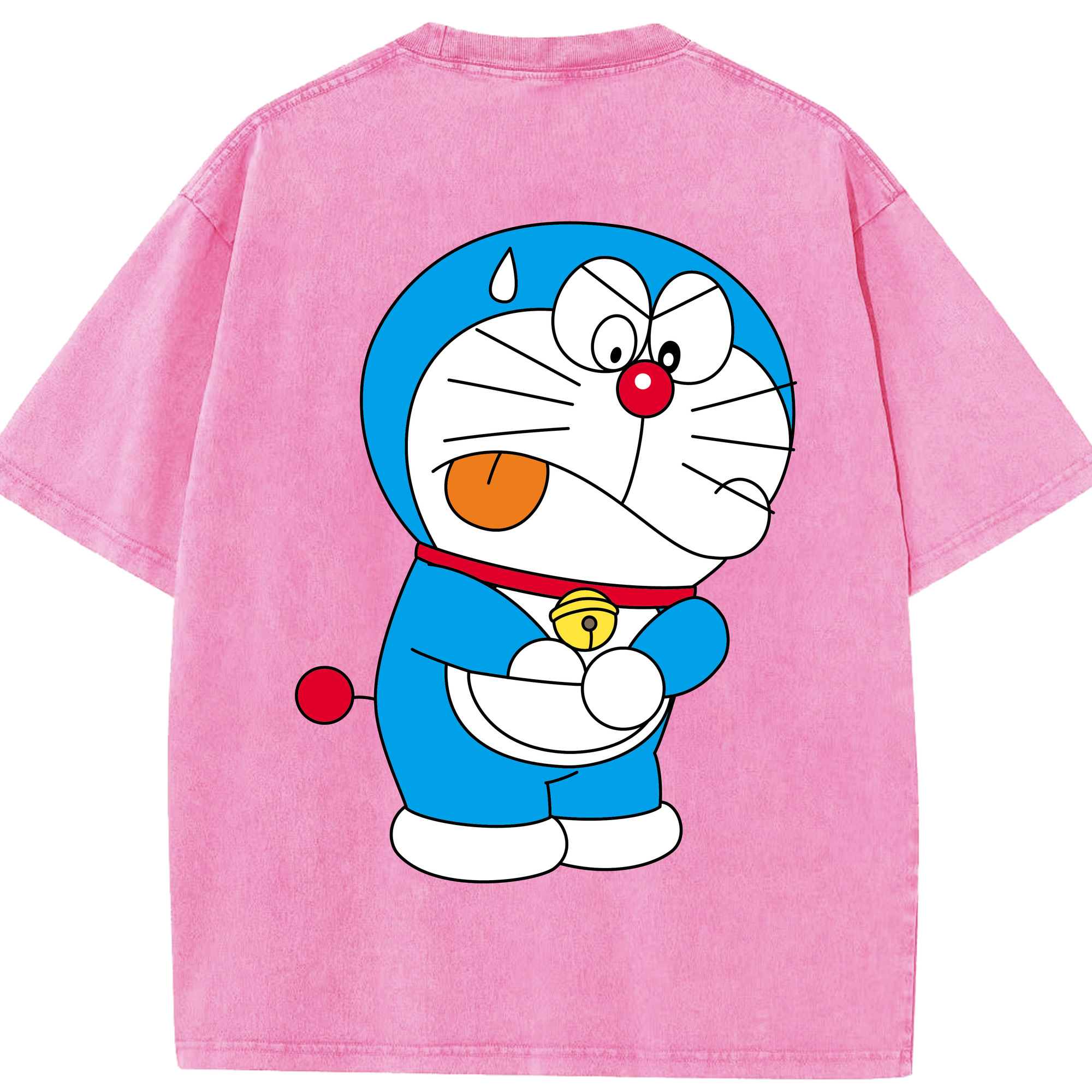 （画像用） ドラえもん Doraemon 綿100% ヴィンテージ風 半袖Tシャツ（背面プリント）